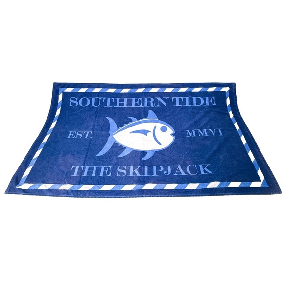 🌊 Southern Tide Skipjack Beach Towel – Yacht Blue 37"x64" – 100% Cotton 🐟☀️🧺 - Picture 10 of 10
